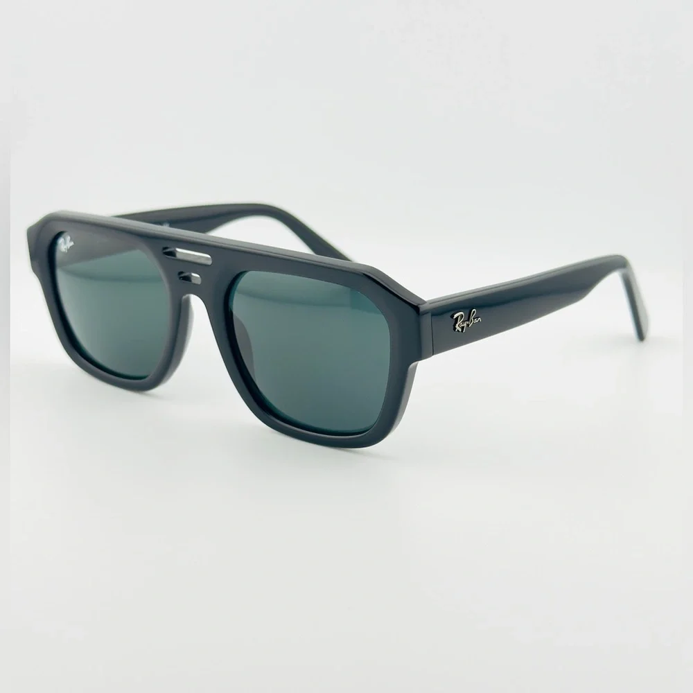Ray-Ban Sunglasses RB4397 Corrigan Bio-based Polished Black Frame Grey Lenses